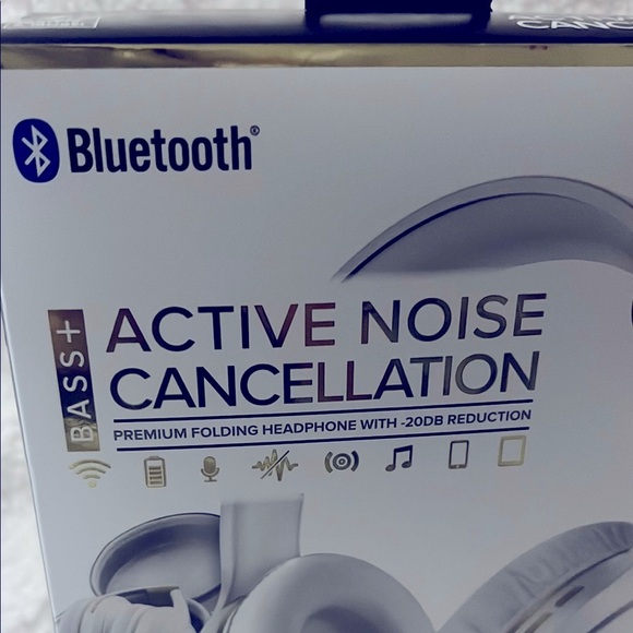 Sentry Over-Ear Headphones White ANC Bluetooth w/noise‎ cancellation - Picture 15 of 16